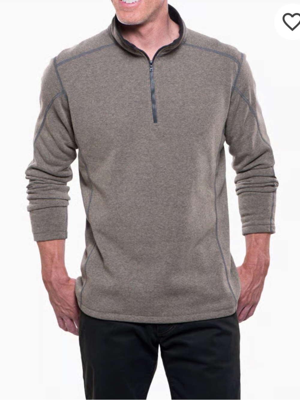 Kuhl Revel Sweater Mens S 1/4 Zip Oatmeal Beige Pullover Fleece Jumper Gorpcore